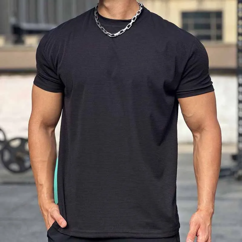 Men’s Slim Fit Crewneck / Round Neck Ribbed T-Shirts