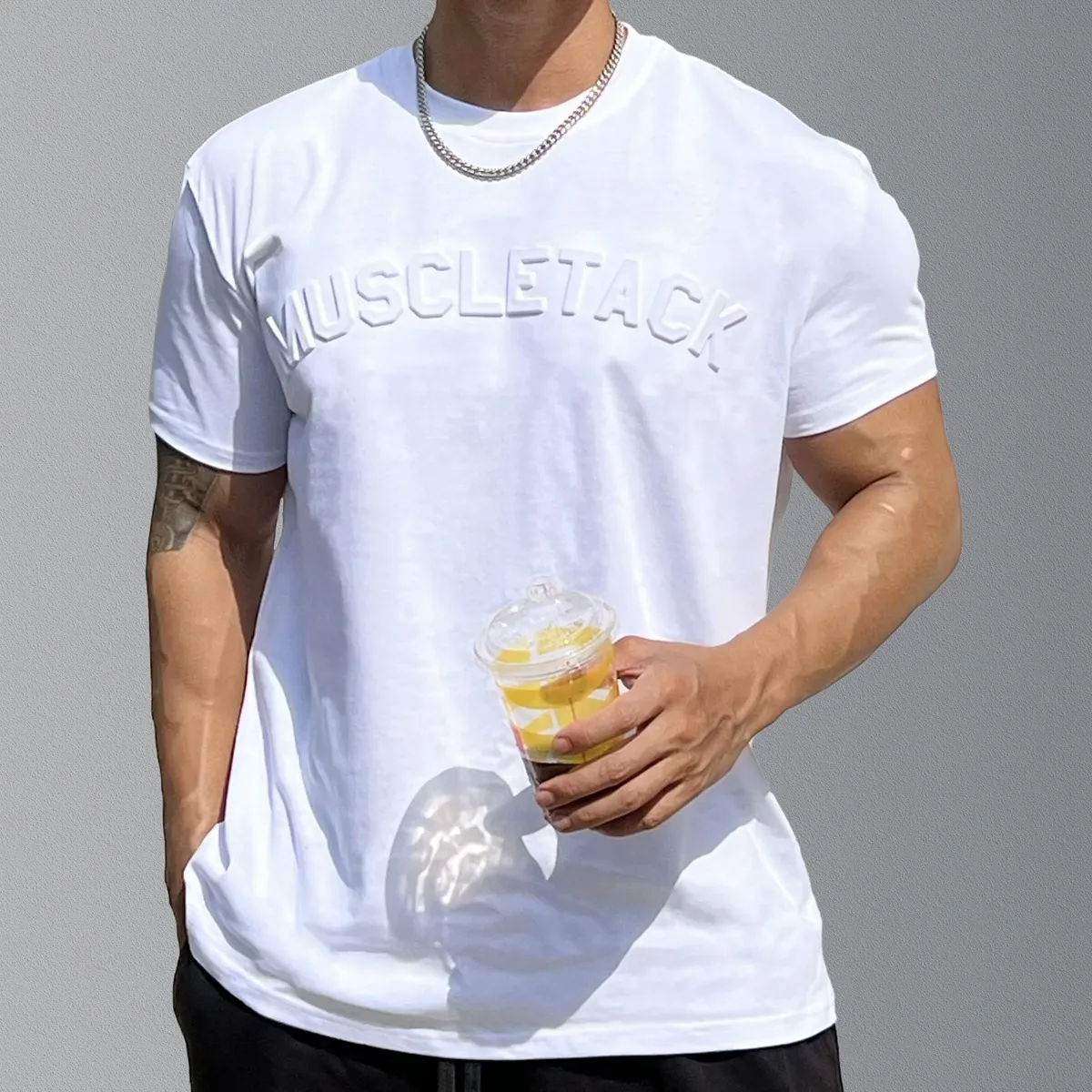 Embossed Logo Crew Neck T-Shirt
